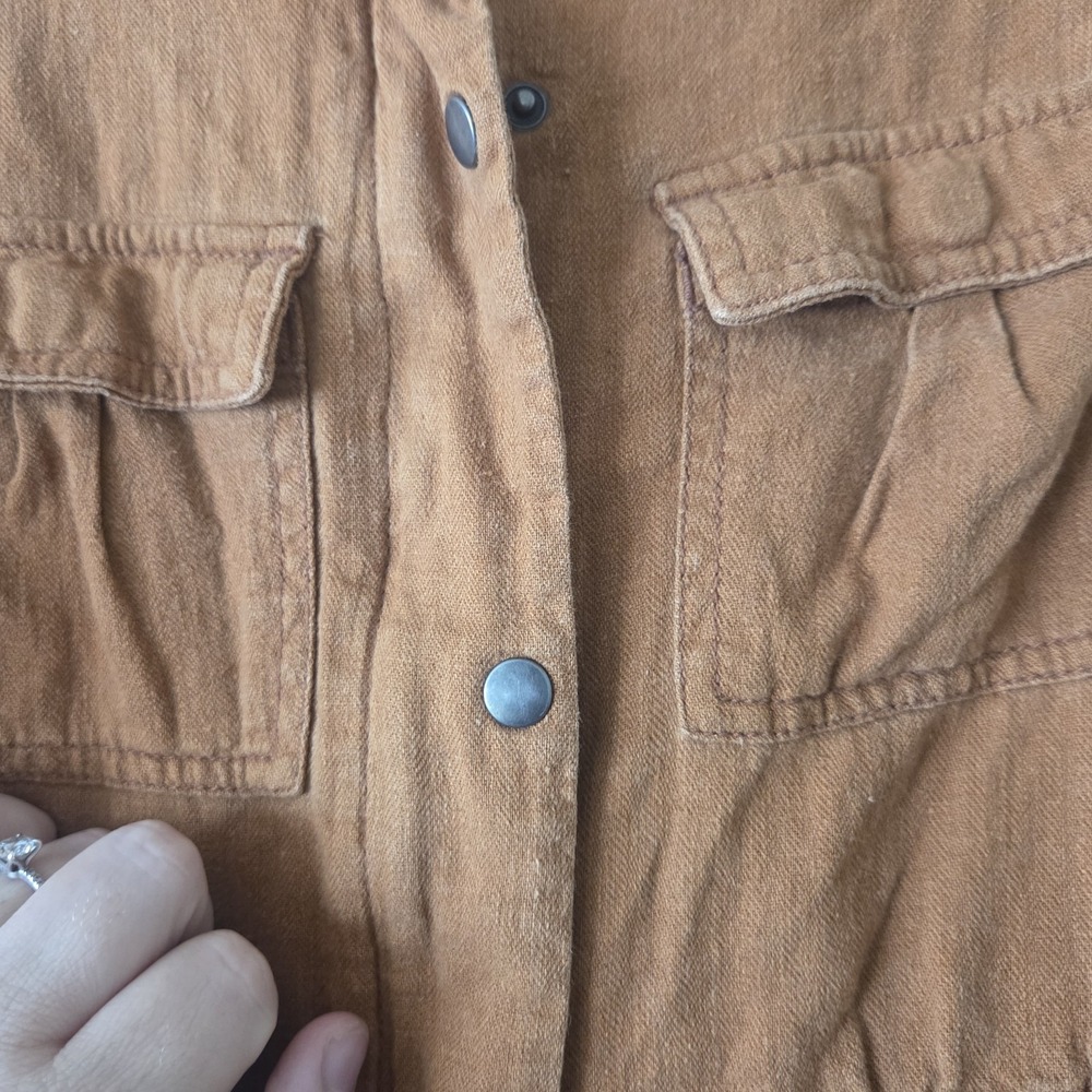 Old Navy Junior's Tan Brown Utility Military Jacket Size XL 14 Some Flaws Seepic - Picture 4 of 14